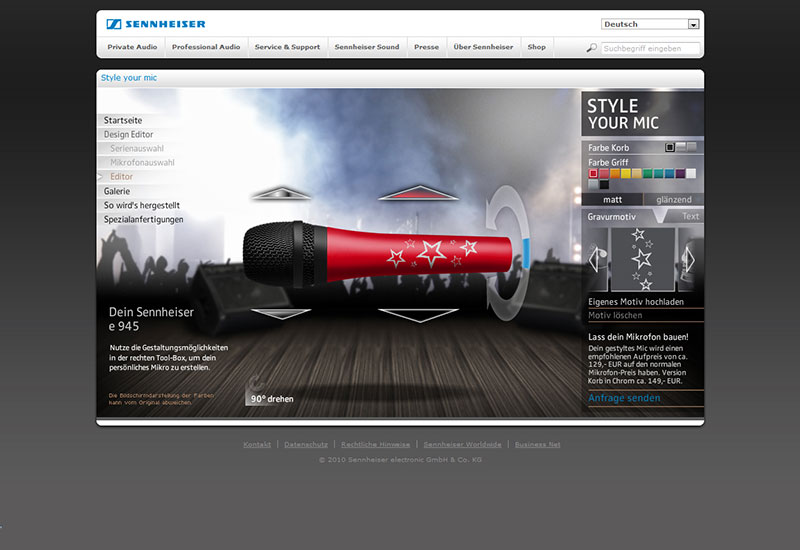 Sennheiser - Mikrofon Editor